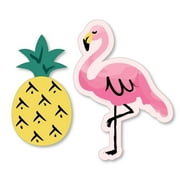 Big Dot of Happiness Pink Flamingo - Party Like a Pineapple - Tropical Summer DIY Shaped Party Cut-Outs - 24 Count