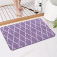 thumbnail image 4 of Purple Geometric Quatrefoil Pattern Bathroom Rugs Mat,Non Slip Microfiber Bathroom Rug,Rubber Backing,Soft Bathroom Mats for Bathroom Floor,Tub and Shower,17x27in(43x68cm), 4 of 5