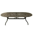 thumbnail image 2 of CC Outdoor Living 11-Piece Bronze Mesh Lattice Oval Cast Aluminum Outdoor Patio Dining Set, 2 of 3