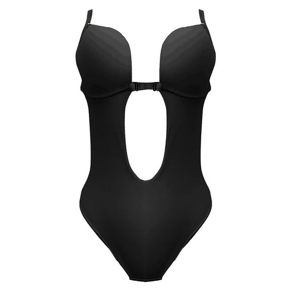 Babysbule Womens Shapewear Women Plunging Solid Tight-Fitting Body Waist Deep V Neck Wedding Shapewear