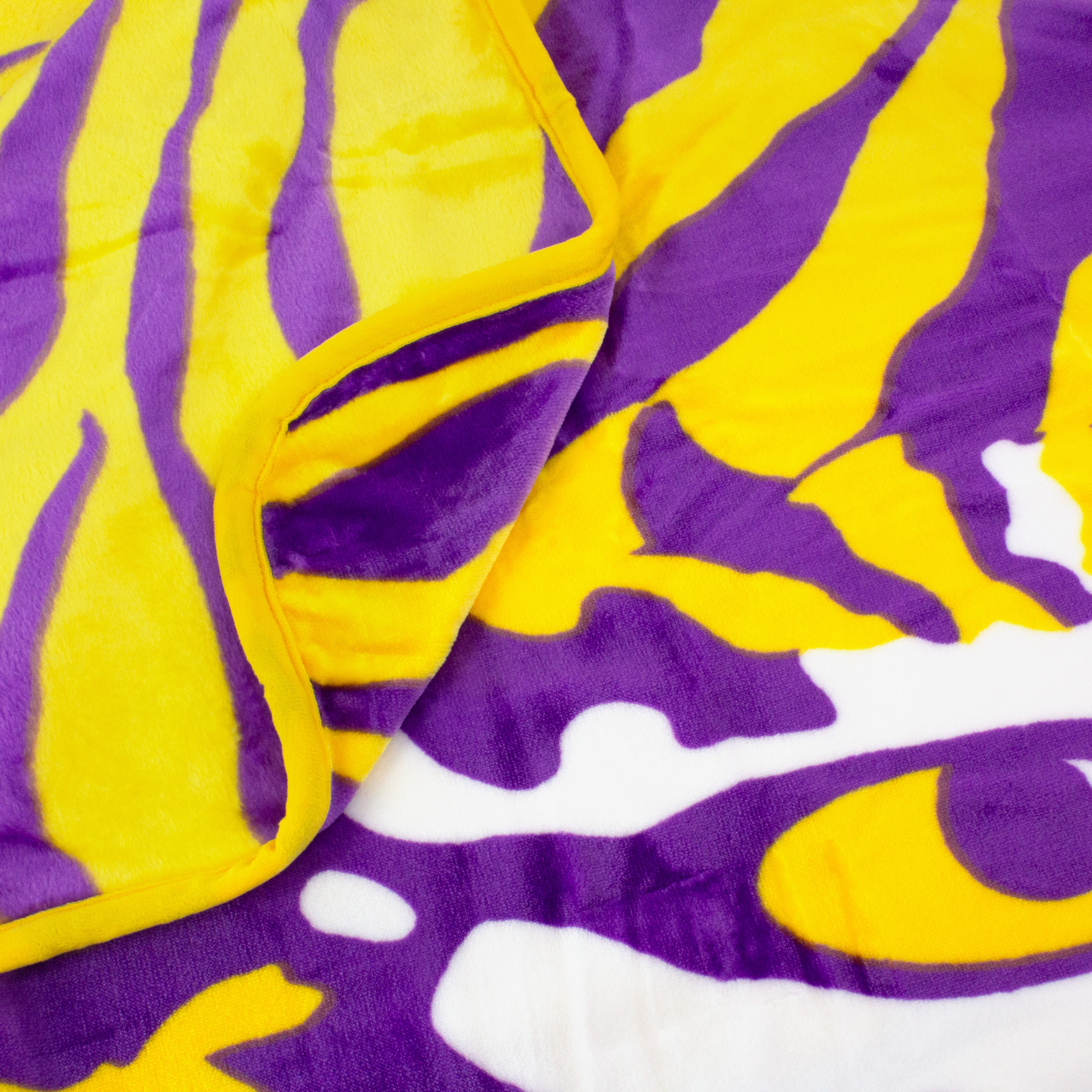 College Covers Everything Comfy LSU Tigers Soft Raschel Throw Blanket, 60" x 50"