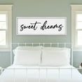 thumbnail image 4 of MODE HOME Sweet Dreams Wall Decor Above Bed 42''×15'' Large Bedroom Sign Farmhouse Wood Framed Master Bedroom Guest Room Decoration (White), 4 of 9
