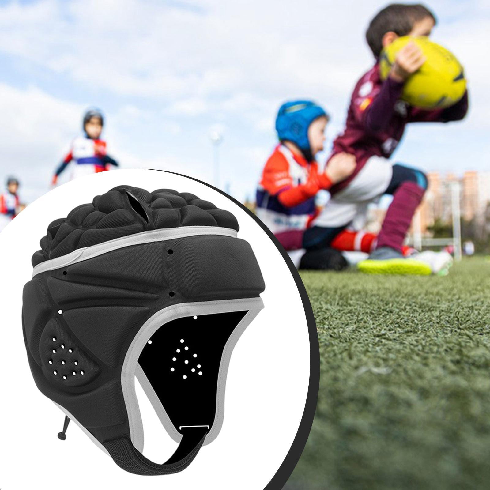 Dualoai Football Helmet Hat Head Guard Roller Skating Breathable Rugby Headgear Kids