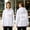 White, variant on LIZUOJUN Football Sweatshirt for Women Oversized Hooded Pullover with Pockets Soft Cotton Blend Casual Game Day Outfits for Women Fall Winter L
