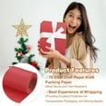 thumbnail image 3 of Uxcell 1 pack Wrapping Paper, Craft Paper Packing Paper 12" x 394"(33') Red, 3 of 7