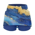 thumbnail image 5 of Women's Leisure Fitness Sports Tie Dyed Printed Double Layer Skirt Pants Pocket Half Skirt Skater Skirts Crib Bed Skirt Girls Midi Skirt Skirt Bathing Suits for Women Tennis Skirt with Shorts Skirt, 5 of 7