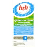 hth super green to blue shock system for swimming pools 7.2 lbs