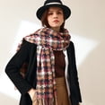 thumbnail image 5 of Bufanda de otoño invierno para mujer, bufanda clásica Sugezi, bufanda cálida a cuadros, 5 of 5