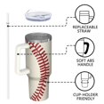thumbnail image 4 of OBREWU Baseball Pattern Tumbler with Handle and Lid,Baseball Pattern 40oz Double Wall Vacuum Insulated Tumbler,Cups Gift for Women and Men, 4 of 7