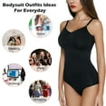 thumbnail image 6 of QRIC Bodysuit for Women Tummy Control Shapewear Seamless Fajas Colombianas Body Shaper Pack of 2, 6 of 8
