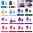 thumbnail image 1 of 14 hojas de pegatinas para uñas, brillo de color degradado, envolturas completas, pegatinas de esmalte, tiras de calcomanías, juegos de arte de uñas autoadhesivos para mujeres y niñas, 1 of 5