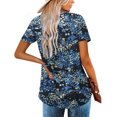thumbnail image 2 of Traleubie Womens Plus Size Tunic Tops Short Sleeve Casual Floral Henley Shirts L-4XL, 2 of 6