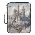 thumbnail image 2 of Haosy Accordion File Organizer Zipper Binder 500 Sheet 6-Tab Expanding File Folder Multi-Pocket 1.2 Inch 3 Ring Castles Float in Air, 2 of 7