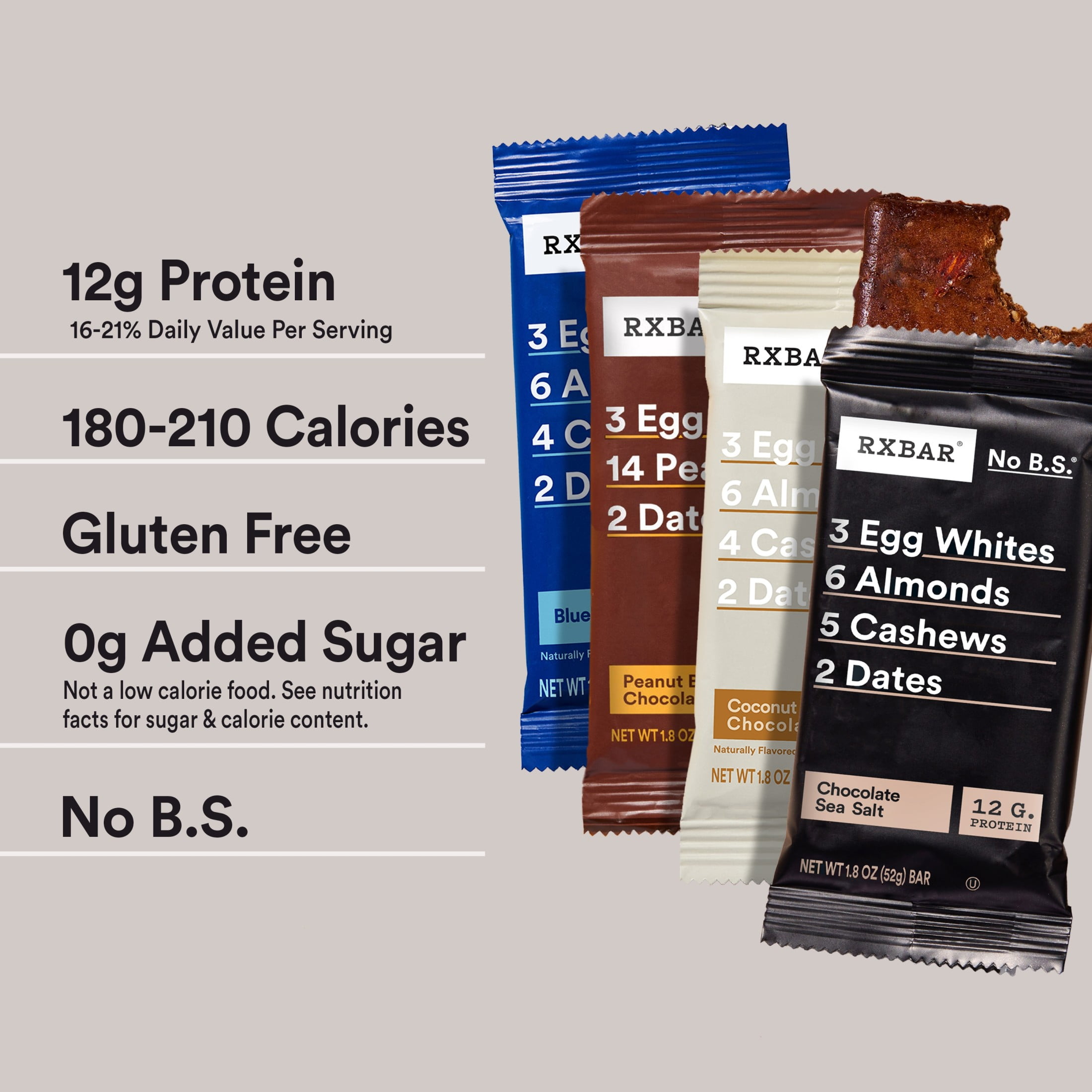 RXBAR, Variety Pack Protein Bars, 10 Count