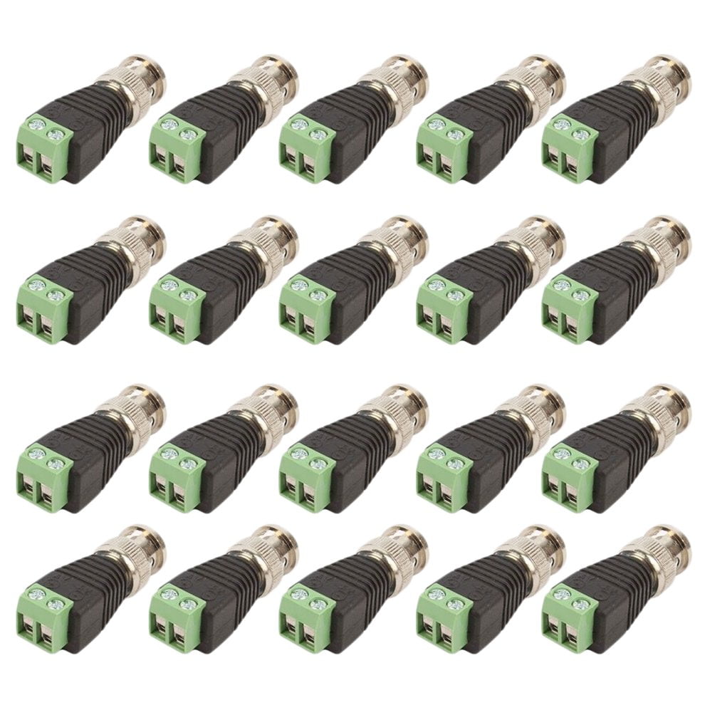 Lot 20pcs BNC Male Plug to RCA Female Jack Coax Cable Video Adapter Connector 