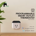 thumbnail image 2 of EconoHome WiFi Thermostat Plug Outlet - Wireless Plug in Smart Thermostat with App Controller, Programmable Home Temperature Controller with Timer - Compatible with Google Assistant & Amazon Alexa, 2 of 5