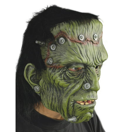 Zagone Glued & Screwed Frankenstein Full Head Mask, Green, O/S