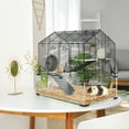 thumbnail image 4 of Metal Hamster Cage, Transparent Hamster Habitats and 4PCS Cage Accessories, with Water Bottle for Rats, Hamsters & Hedgehogs, Guinea Pigs, 4 of 7