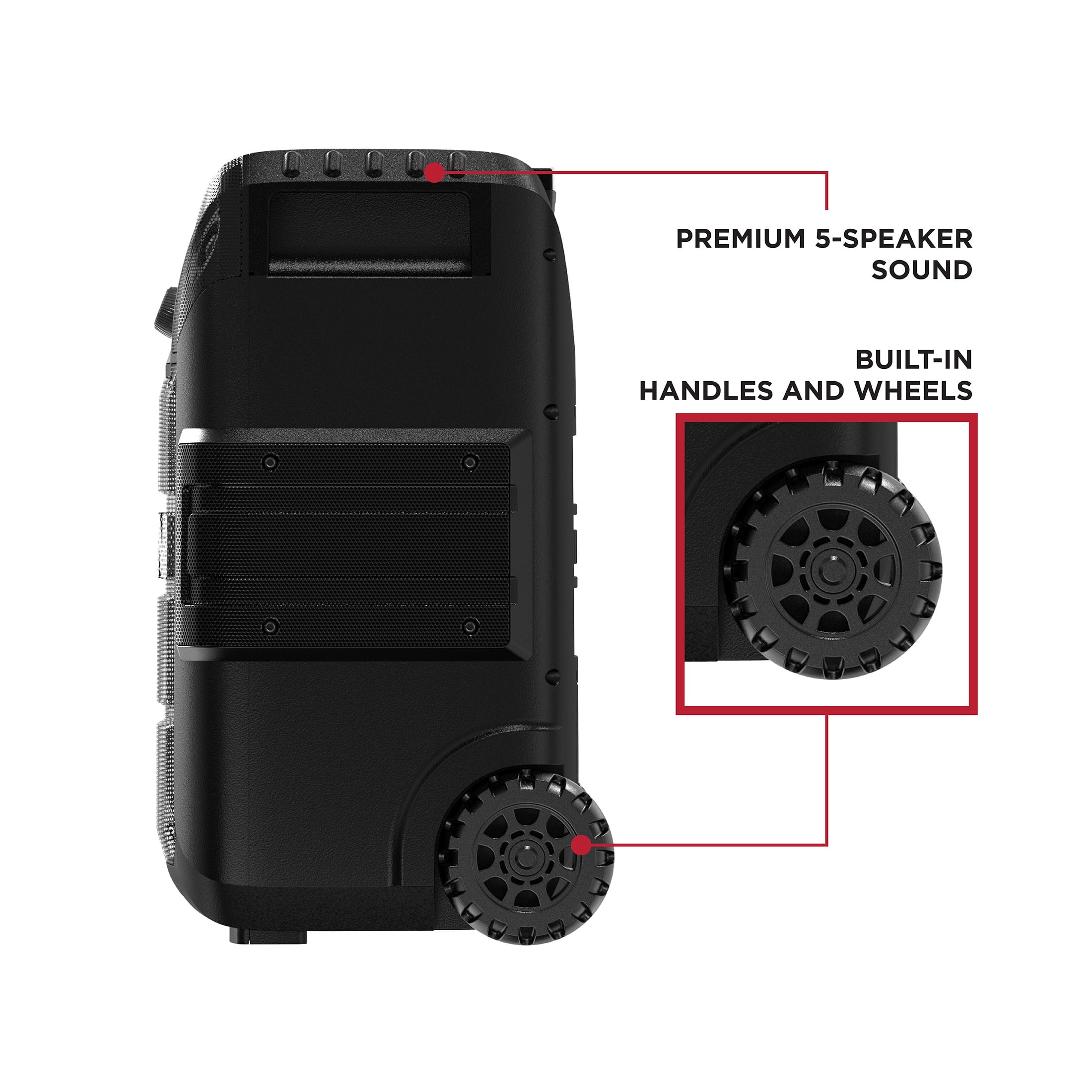 ION Audio Tailgater XL - Portable All-Weather Speaker with Premium 5-Speaker Sound