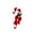 Red, variant on Red and White Striped Candy Cane Christmas Ornament with Red Bow, Pine Branch and Bell - Festive Hanging Decoration for Xmas Tree and Holiday Decor 46CM