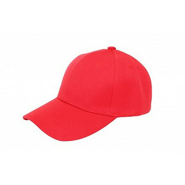 Lot de 15 en Gros Casquette de Baseball Unie Réglable (Rouge)
