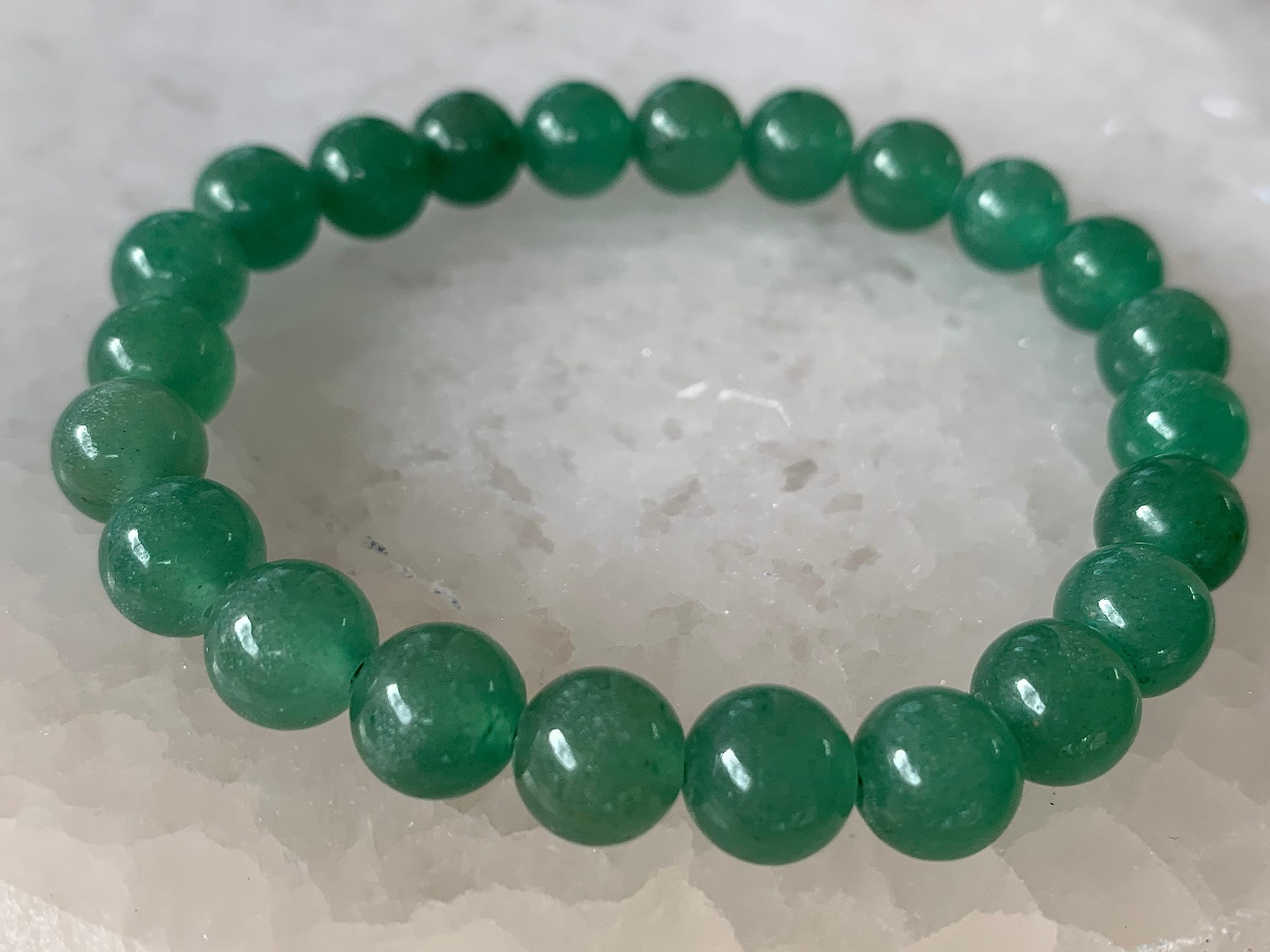 Green Aventurine Crystal Bead Bracelet 8mm, Wholesale Genuine Green Aventurine Stretch Gemstone Bracelet, Gift for Men & Women (10)