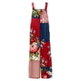 thumbnail image 7 of JULMCOMO 4th of July Jumpsuits for Women 1776 Plus Size Wide Leg Independence Day Rompers Stars Stripes Sleeveless American Flag Jumpsuits with Pockets Red M, 7 of 7