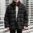 thumbnail image 2 of Men's Winter Long Coat Warm Turn Down Collar Jacket Stylish Overcoat for Cold Weather, 2 of 2