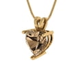 thumbnail image 2 of Clara Pucci 14K Yellow Solid Hypoallergenic Gold 2Ct Champagne Heart Cut Solitaire Designer Necklace Pendant For April, 2 of 6