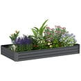 thumbnail image 1 of Outsunny Galvanized Planter Box, 8' x 4' x 1' Metal Garden Bed, 1 of 9