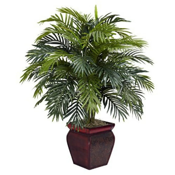 Nearly Natural Green 38" Areca with Decorative Planter Silk Plant