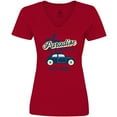 thumbnail image 3 of Inktastic Paradise Beach in Key West with Palm Trees and Car Women's V-Neck T-Shirt, 3 of 5