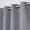 thumbnail image 3 of Superior Nyan 100% Blackout Curtains Set of 2, Grommet Header Curtain Panel Pair, Grey, 52"W x 96"L, 3 of 9