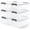 17QT, variant on 6-Pack Clear 32 Quart Storage Latch Box/Bins, Plastic Stackable Latching Box with Lid and Gray Latch, Multi-Purpose, 17 Litre