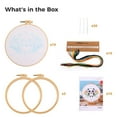10 Embroidery Kits for Beginners, Prestamped Embroidery Patterns with 2 Embroidery Hoops, Cross
