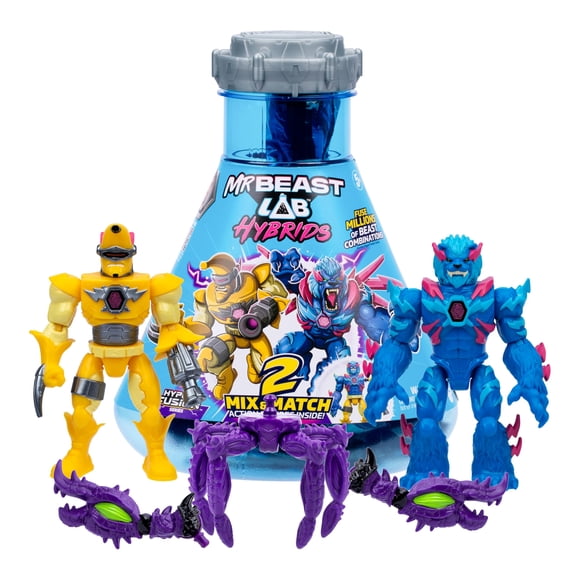 Figuras de acción MRBEAST LAB Hybrids, paquete múltiple, Liger VS Banana-man