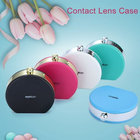 5 Colors Choices Mini Contact Lens Holder Eye Care Lenses Case Set,Cute Lovely Travel Kit Box , Contact Lens Box, Lens (The Best Color Contacts For Dark Eyes)