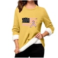 thumbnail image 2 of Sexlip Breast Cancer Awareness Sweatshirts for Women Thermal Casual Crewneck Fleece Pullover Warm Pink Ribbon Loungewear Tops Yellow XXXL, 2 of 3