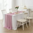 thumbnail image 5 of 10FT Dusty Pink Chiffon Table Runner 28x118 Inches for Wedding Bridal Baby Shower Birthday Table Decorations, 5 of 5