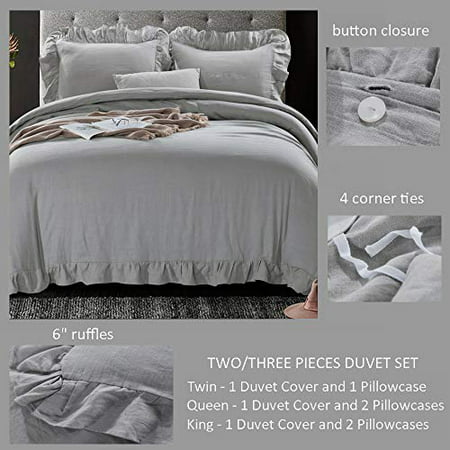 French Linen Duvet Cover Set, 90 X 94 Duvet Cover