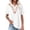 White, variant on Shirts for Women Short Sleeved Summer Cotton and Linen Embroidered V Neck Artistic Loose Pullover T Shirt Breathable for Indoor Outdoor L Size Spring Summer Womens Tops