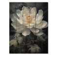 thumbnail image 3 of Designart "Delicate Intricacy White Flower wall art I" Abstract Botanicals Print on Natural Pine Wood, 3 of 5