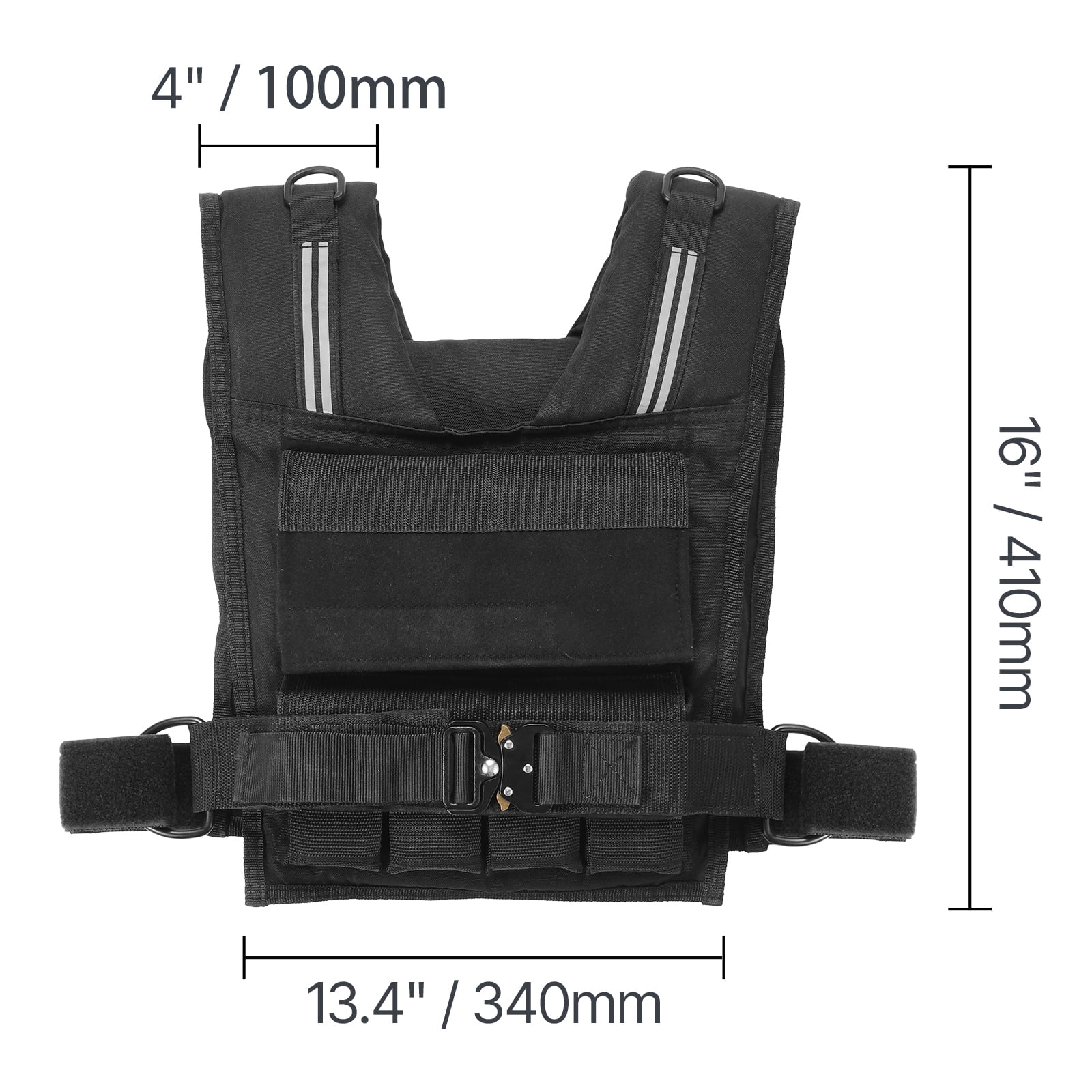 KFFKFF Adjustable Weighted Vest, 35lb Exercise Vest with Iron Weights, Shoulder Padding, and Reflective Stripes, Fitness Vest for Men and Women, Training Gear for Running and Strength Workouts