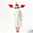 thumbnail image 6 of Halloween Ghost Costume, Adorable White Ghost Dress with Flame Headpiece, Halloween Decoration Ghost Onesie Soft Breathable Fabric Performance Clothes - Trick-or-Treating, 6 of 7