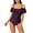 Deep purple, variant on Women One Piece Swimsuits Ruffled off Shoulder Backless Tummy Control Halter Bikini Female