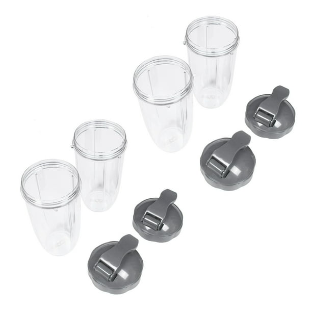 Vasos de Repuesto de 32 Oz con Tapa Abatible para NutriBullet 600W Y Pro 900W Blender (Paquete de 4)