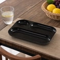 thumbnail image 5 of Compartment Serving Tray, Three Section Dinner Plate with Handles for Pasta Meat Vegetables and Side Dishes, Reusable Meal Prep Tableware for Home Kitchen Dining Parties and Gatherings, 5 of 7