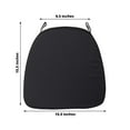 thumbnail image 3 of Efavormart 10 PCS 2" Thick Black Chiavari Chair Pad, Memory Foam Seat Cushion With Ties and Removable Cover, 3 of 10