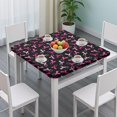 thumbnail image 3 of Breast Cancer Square Fitted Tablecloth with Elastic Edge,Square Table Cover,Washable Elastic Table Cover for Home Kitchen Party Decor 34"x34", 3 of 6