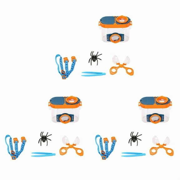 3X Bug Viewer Outdoor Insect Box Magnifier Observer Kit Insect Catcher Cage Kids Science Nature Exploration Tools